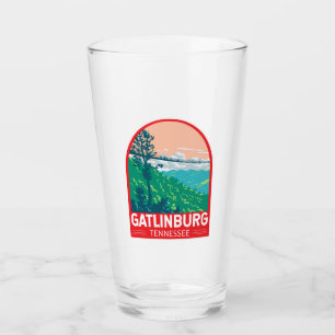 Gatlinburg Tennessee Travel Art Emblem Glass