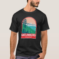 Gatlinburg Tennessee Travel Art Emblem
