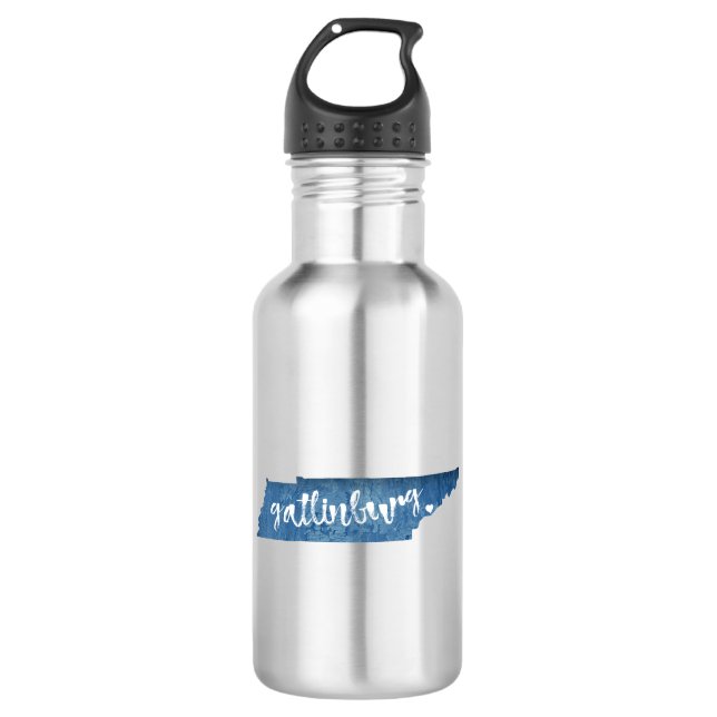 Gatlinburg Tennessee Wood Grain 532 Ml Water Bottle (Front)