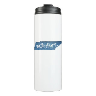 Gatlinburg Tennessee Wood Grain Thermal Tumbler