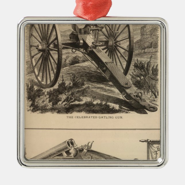 Gatling Gun Company Schuyler, Hartley and Graham Metal Tree Decoration (Front)