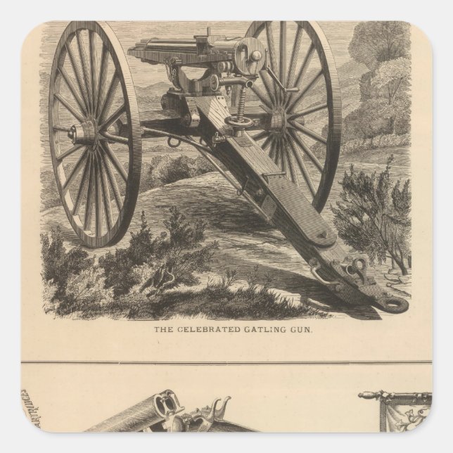Gatling Gun Company Schuyler, Hartley and Graham Square Sticker (Front)