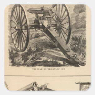 Gatling Gun Company Schuyler, Hartley and Graham Square Sticker