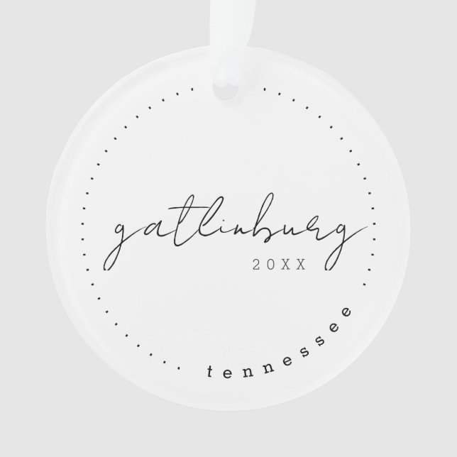 Gatlingburg, Tennessee Travel United States Simple Ornament (Front)