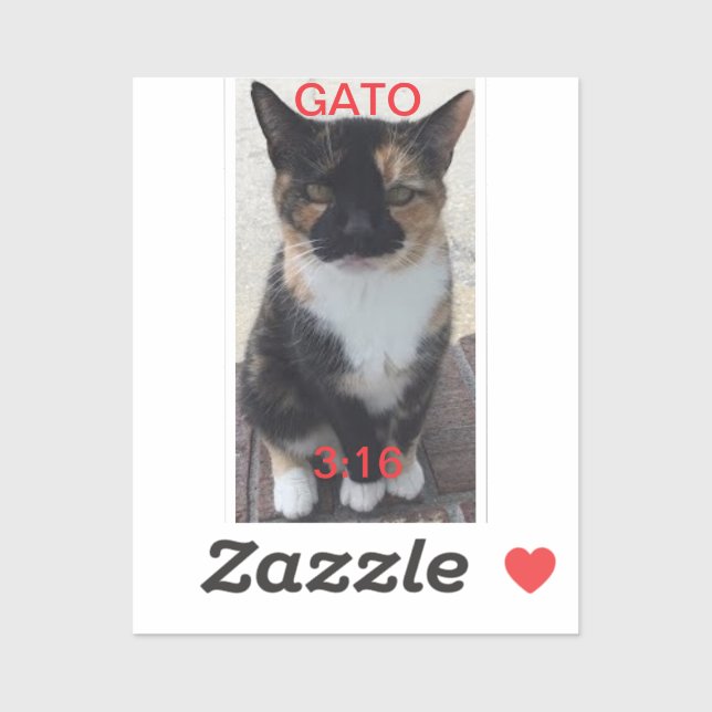 GATO 3:16 Sticker (Sheet)