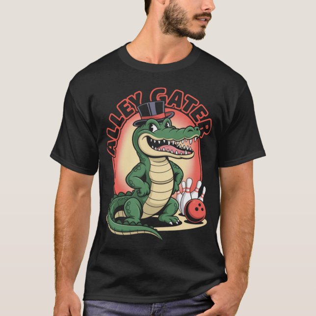 Gator Alligator Bowling T-Shirt (Front)