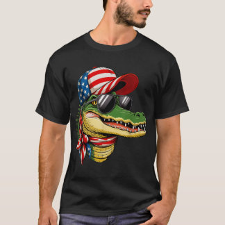 Gator Alligator Crocodile 4Th Of July Gifts Men  T-Shirt