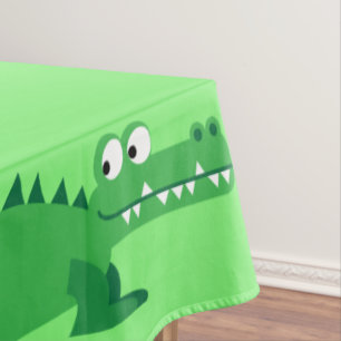 Gator Alligator Crocodile Kids 1st Birthday Party Tablecloth