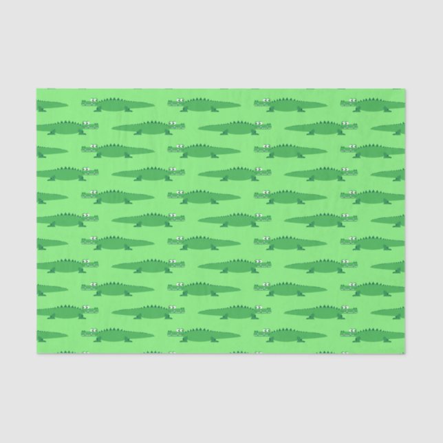 Gator Alligator Crocodile Kids 1st Birthday Party Tissue Paper (Front)