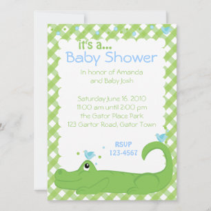 Gator and Blue Birds Invitation
