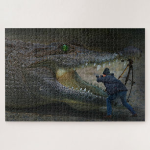 Gator and Photographer Jigsaw Puzzle