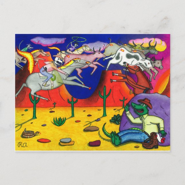 Gator and The Ghost Riders Postcard (Front)