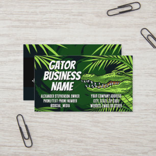 Gator Business Cards Alligator Logo Contractor