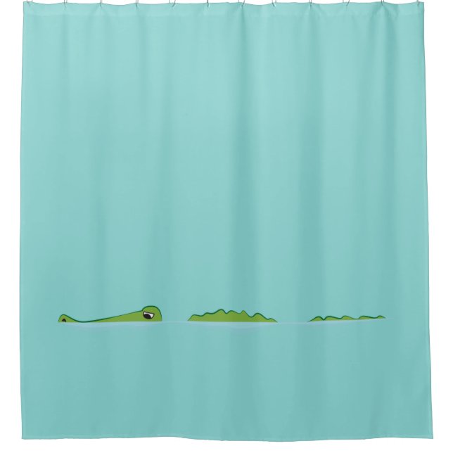 Gator Cartoon Shower Curtain (Front)