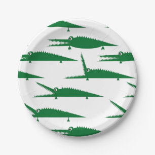 Gator Chomp Alligator Reptile Paper Plate