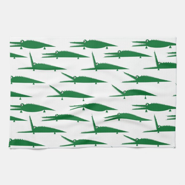 Gator Chomp | Alligator Reptile Tea Towel (Horizontal)