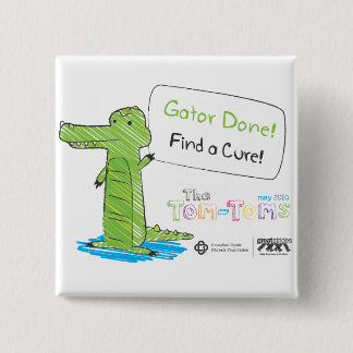 Gator Done! 15 Cm Square Badge