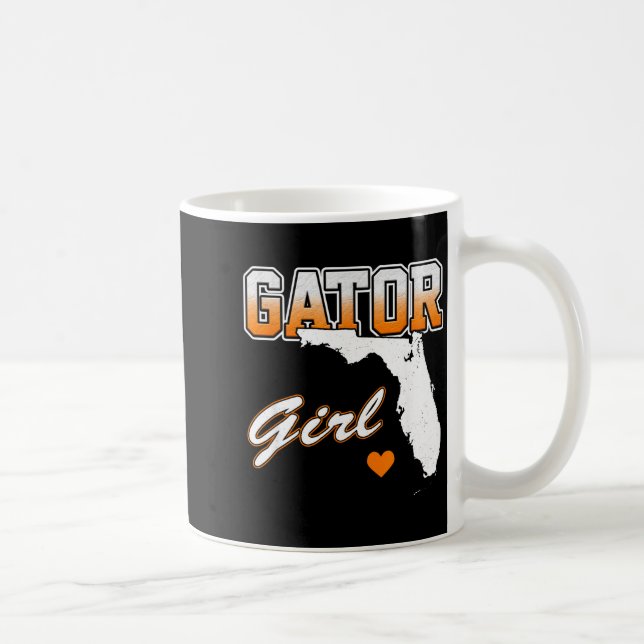 Gator Girl Florida Heart Map Souvenir Gift For Wom Coffee Mug (Right)
