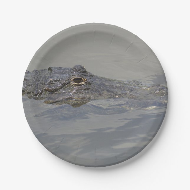 Gator In Wait Paper Plate (Front)
