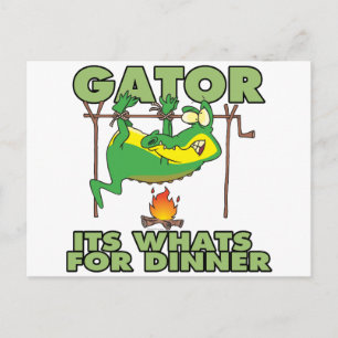 GATOR its whats for dinner funny cartoon Postcard