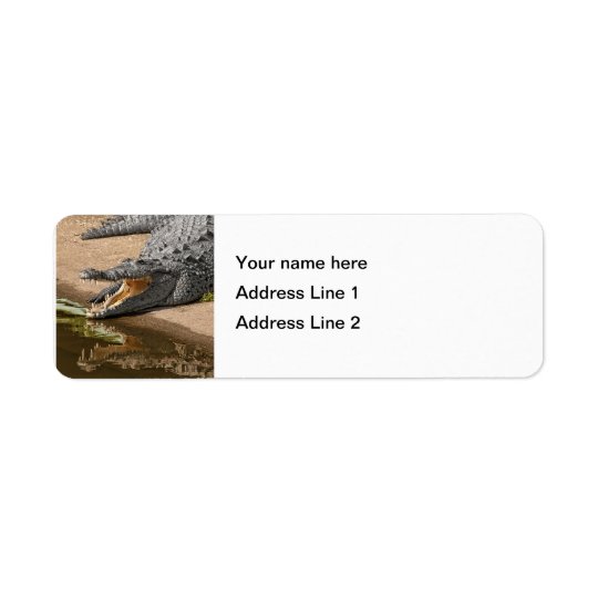 Gator Portrait with Mouth Wide Open Return Address Label