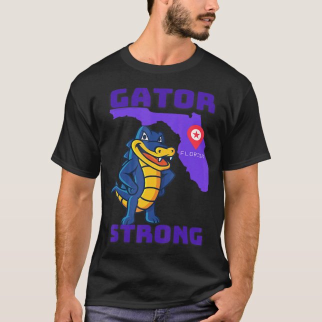 Gator Strong Florida Alligator Crocodile Zoo Anima T-Shirt (Front)