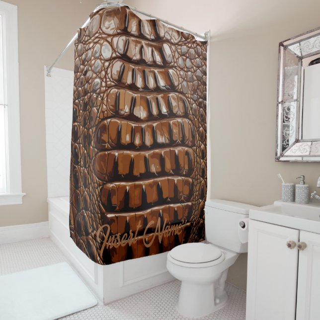 Gator Texture Shower Curtain (In Situ)