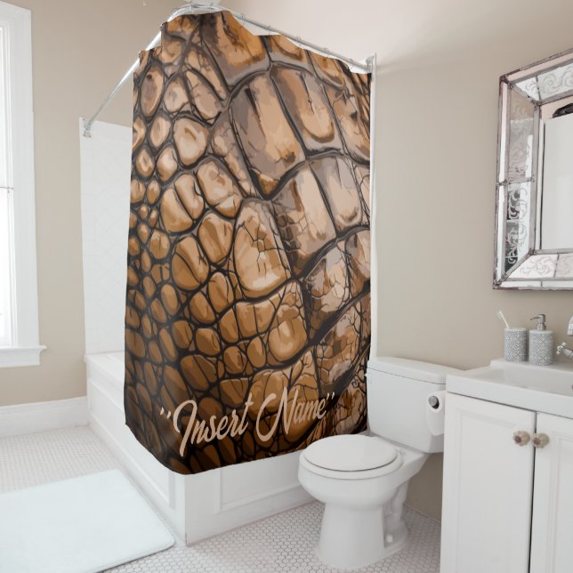 Gator Texture Shower Curtain (In Situ)