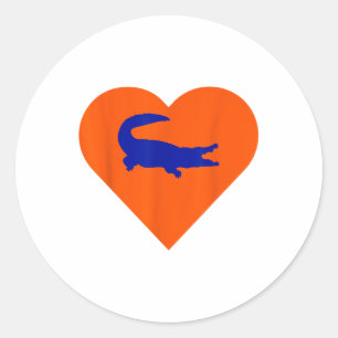 Gators Shirt In Heart I Love Gators _1  Classic Round Sticker