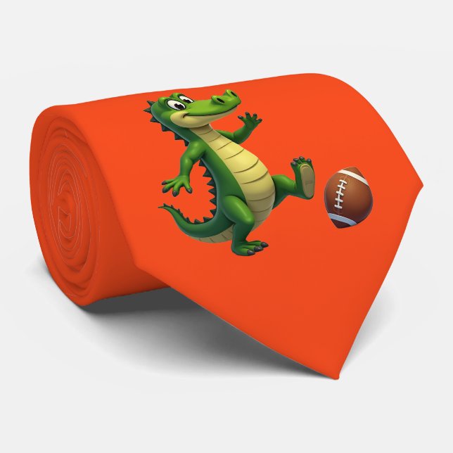 Gators Team With Football  Tie (Rolled)