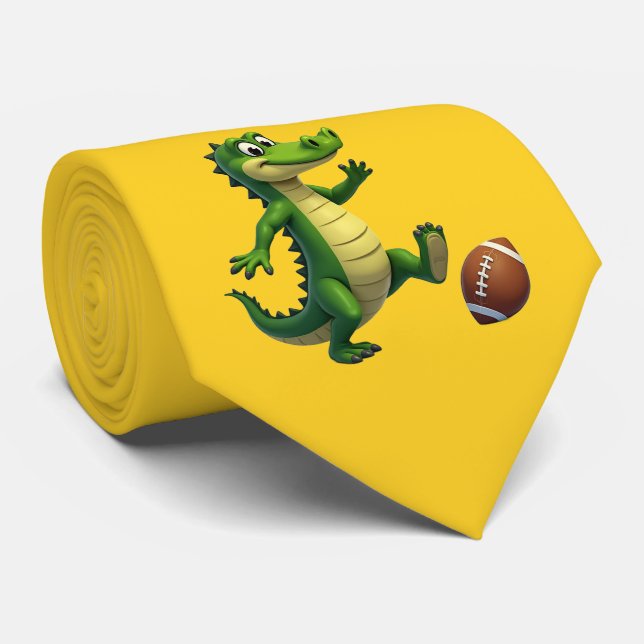 Gators Team With Football  Tie (Rolled)