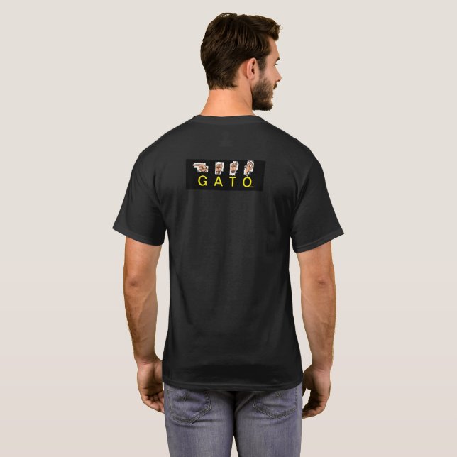 Gato's Watching4, Cat Unisex Crewneck T-shirt (Back Full)