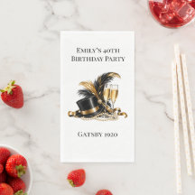 Gatsby 1920 Black & Gold Birthday Party
