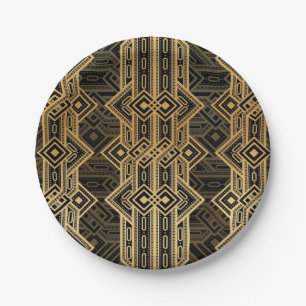 Gatsby 1920s Art deco geometric theme party Paper Plate
