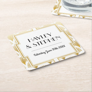 Gatsby Art Deco 1920's Coasters Wedding Party