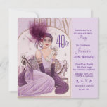 Gatsby Art Deco 40TH Birthday Party Invitations<br><div class="desc">I hope you enjoy this great Invitation with this Gatsby Art Deco 40TH Birthday on it.  You can change all the personal information on the Invitation to meet your needs.  Enjoy!
https://www.zazzle.com/store/artzdizigns</div>