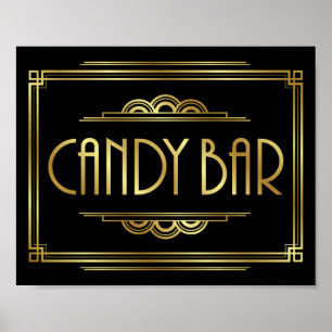 Gatsby Art Deco CANDY BAR Sign Print