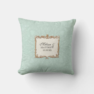 Gatsby Art Deco Nouveau Lace Faux Gold Tulip Cushion
