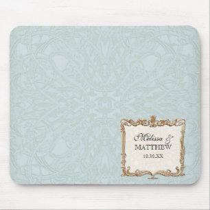 Gatsby Art Deco Nouveau Lace Faux Gold Tulip Mouse Mat
