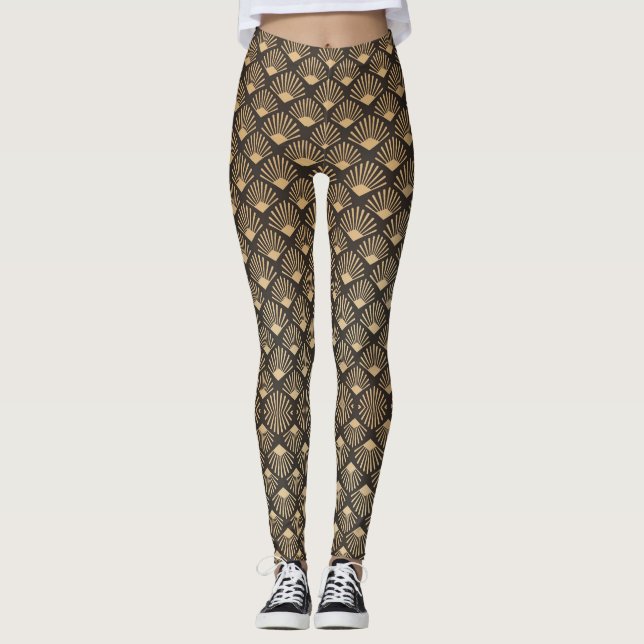 Gatsby Art Deco Style Leggings (Front)