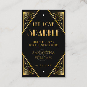 Gatsby Art Deco Wedding Sparkler Tag  Custom
