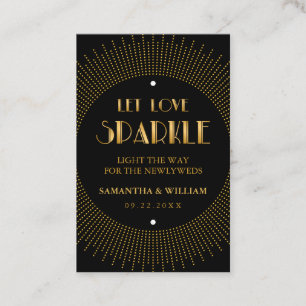 Gatsby Art Deco Wedding Sparkler Tag  Custom