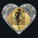 Gatsby Flapper Art Deco Stickers<br><div class="desc">Designed by Frankie's Daughter. Great for Gatsby Party Favours,  Flapper Parties,  etc.</div>