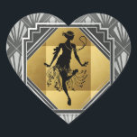 Gatsby Flapper Art Deco Stickers<br><div class="desc">Designed by Frankie's Daughter. Great for Gatsby Party Favours,  Flapper Parties,  etc.</div>
