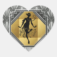 Gatsby Flapper Art Deco Stickers