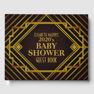 Gatsby Gold 2020's Baby Shower Guest Book