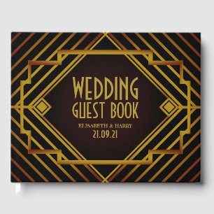 Gatsby Gold 2020's Wedding Guest Book