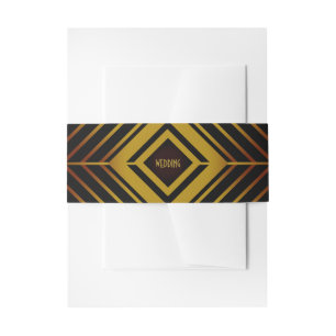 Gatsby Gold 2020's Wedding Invitation Belly Band