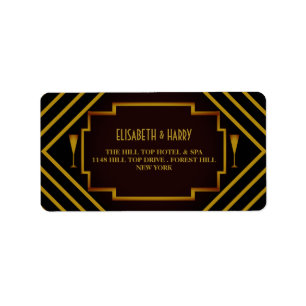 Gatsby Gold 2020's Wedding Label