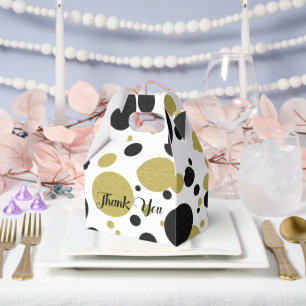 Gatsby Gold Polka-Dot Wedding Party Favour Boxes